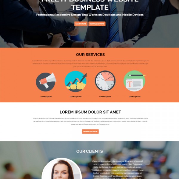 Free IT Business Website Template