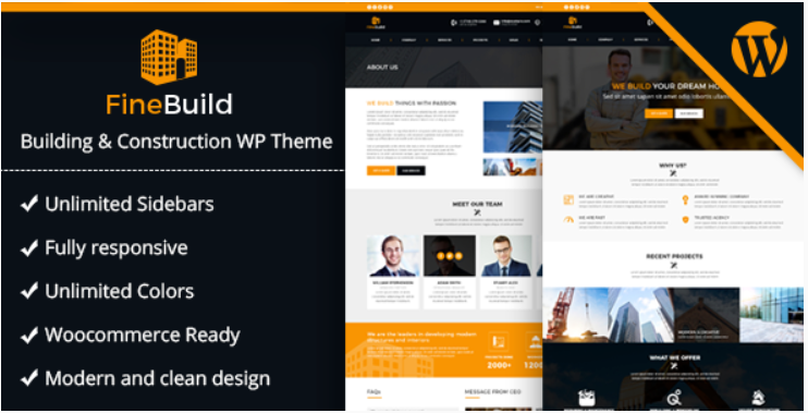 Construction and building wordpress theme